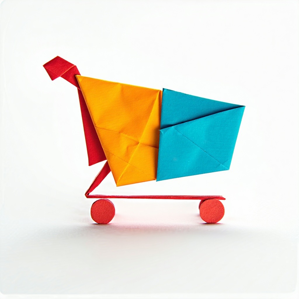 marketing agency logo with a shopping cart
