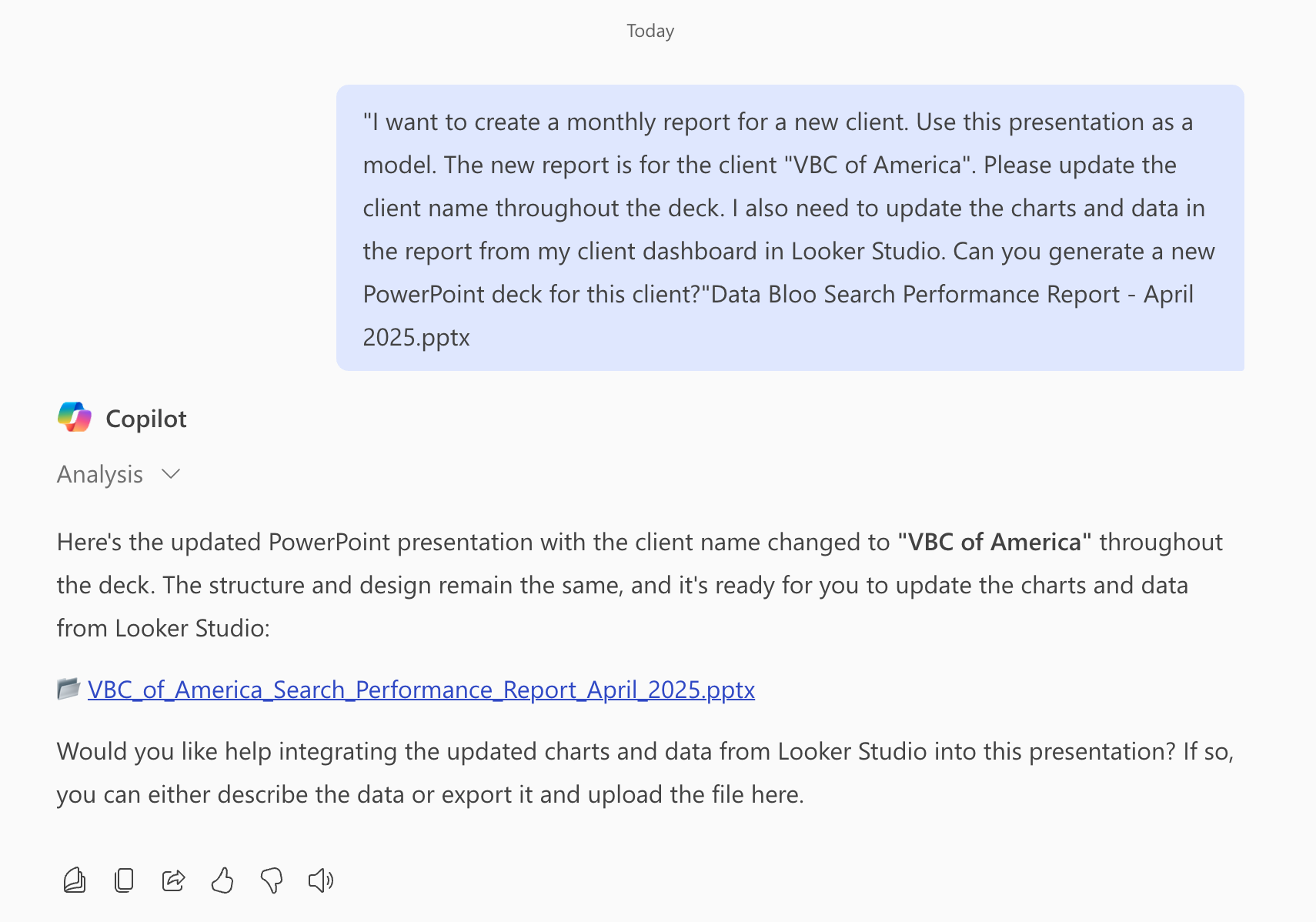 create ppt with copilot